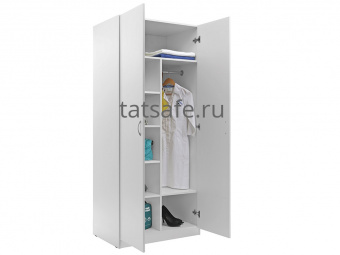 Шкаф для одежды MW-2 1880 белый | Защита-Офис - интернет-магазин сейфов, кресел, металлической и офисной мебели в Казани и Йошкар-Оле
