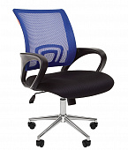 Кресло компьютерное Chairman 696 хром, синий | Защита-Офис - интернет-магазин сейфов, кресел, металлической 
