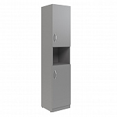 Шкаф колонка с 2-мя глухими малыми дверьми SR-5U.4(R) серый 386*375*1815 Simple | Защита-Офис - интернет-магазин сейфов, кресел, металлической 