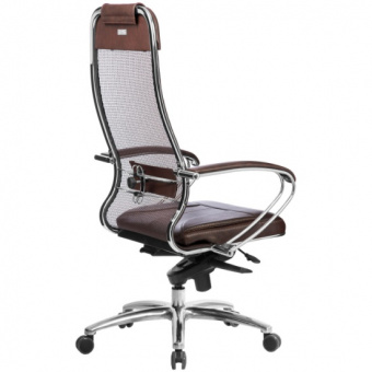 Кресло руководителя Samurai SL-1.03, коричневый | Защита-Офис - интернет-магазин сейфов, кресел, металлической и офисной мебели в Казани и Йошкар-Оле
