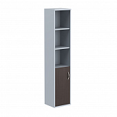 Шкаф колонка с глухой малой дверью СУ-1.1(L) венге магия/металлик 406*365*1975 Imago | Защита-Офис - интернет-магазин сейфов, кресел, металлической 