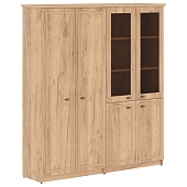 Шкаф высокий 2-х секционный гардероб с комбинированным RHC 180.6 Дуб Бофорд RAUT | Защита-Офис - интернет-магазин сейфов, кресел, металлической 