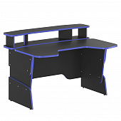 Стол компьютерный игровой STG 1390 антрацит/дельфт (синий) 1360*1000*856/920/984 Skilll | Защита-Офис - интернет-магазин сейфов, кресел, металлической 