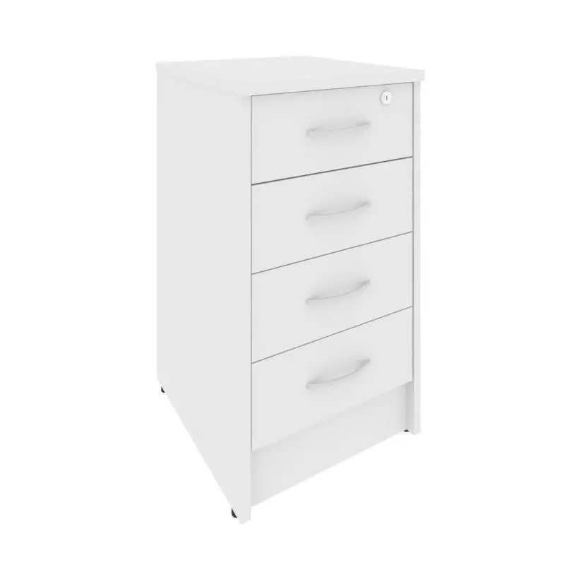 Riva Тумба приставная с фолдингом (4 ящика, с замком) А.ТП-4F-S Белый 412*450*750 | Защита-Офис - интернет-магазин сейфов, кресел, металлической 