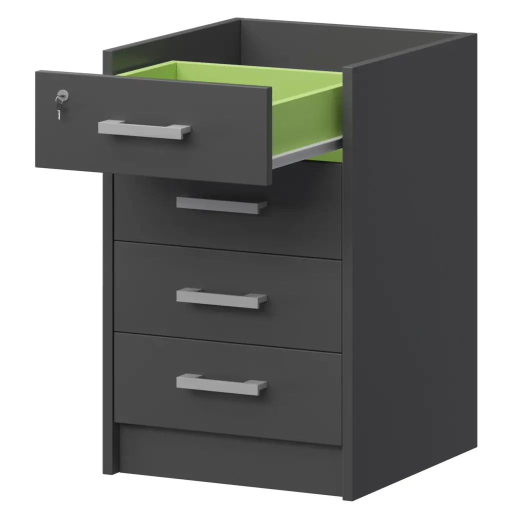 Каркас тумбы приставной АТ2-05 Антрацит 434x446x728 Арго | Защита-Офис - интернет-магазин сейфов, кресел, металлической 