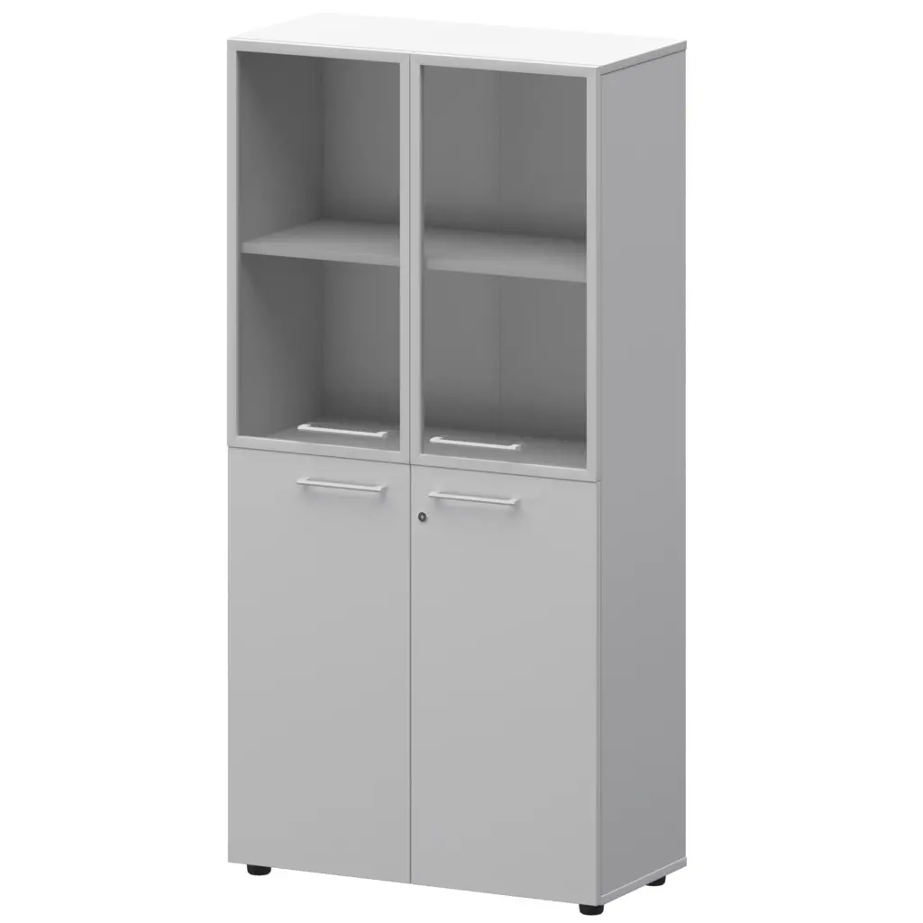 Шкаф высокий комб. СМШ48.28F.28RS(Б) Белый 792x380x1595 Кортез | Защита-Офис - интернет-магазин сейфов, кресел, металлической 