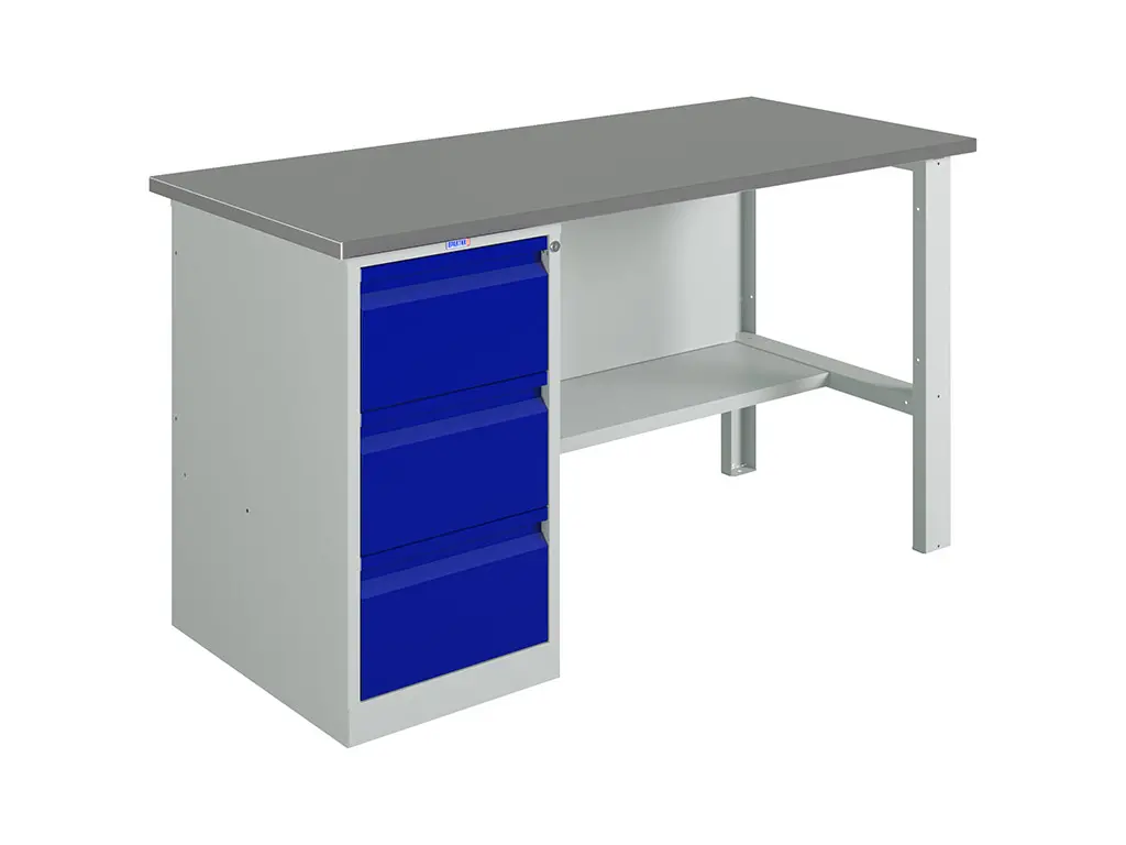 Верстак слесарный Profi (№608) WT160.WD3/F1.000 | Защита-Офис - интернет-магазин сейфов, кресел, металлической 