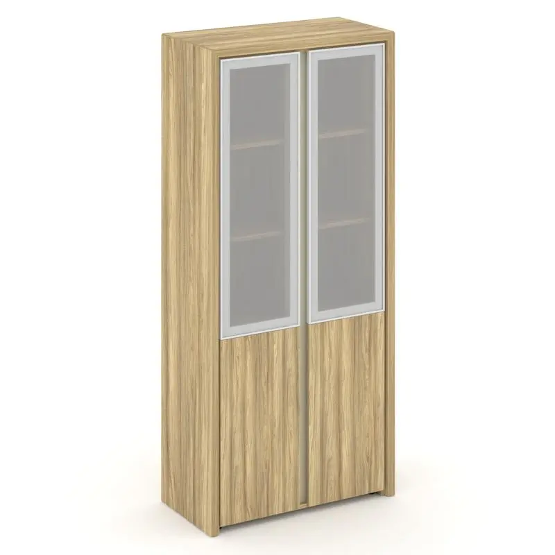 Corner Шкаф высокий широкий COR.ST-1.2R Гикори Песочный/Ваниль/Сатин/Металл Ваниль 900*450*2000 | Защита-Офис - интернет-магазин сейфов, кресел, металлической 