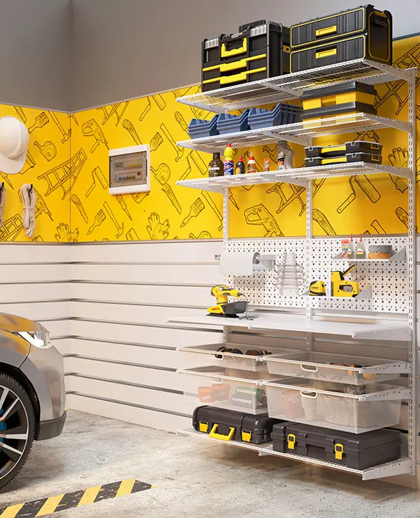 Гардеробная система Гараж 1 | Защита-Офис - интернет-магазин сейфов, кресел, металлической 