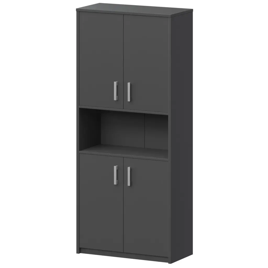 Шкаф с нишей А-312 Антрацит 770x370x2000 Арго | Защита-Офис - интернет-магазин сейфов, кресел, металлической 