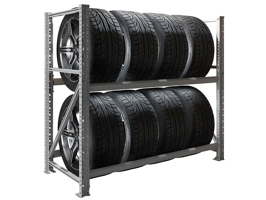 Стеллаж для шин и дисков MS Pro 1200/1353x606 (2 уровня) | Защита-Офис - интернет-магазин сейфов, кресел, металлической 
