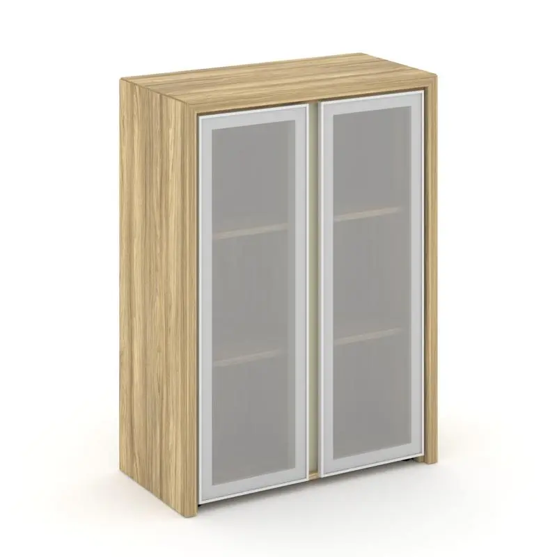 Corner Шкаф средний широкий COR.ST-2.4R Гикори Песочный/Ваниль/Сатин 900*450*1231 | Защита-Офис - интернет-магазин сейфов, кресел, металлической 