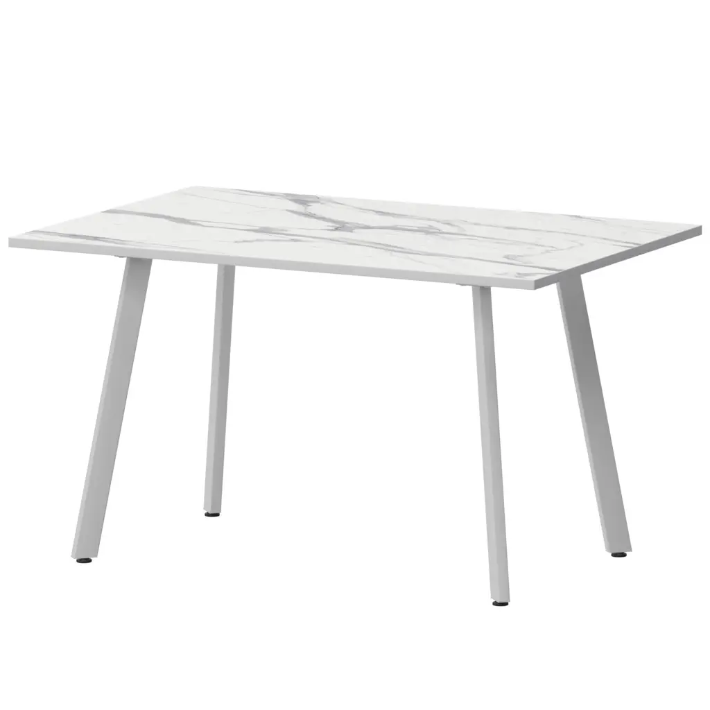 Стол нераздвижной Альфа Альфа 1200 (Н-3815) Мрамор Белый/Белый муар 1200x800x750 Обеденные столы в пластике | Защита-Офис - интернет-магазин сейфов, кресел, металлической 