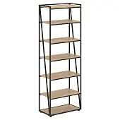 Стеллаж LMHC 80 Дуб Бофорд/Черный 800х430х2253 LOFTIS | Защита-Офис - интернет-магазин сейфов, кресел, металлической 