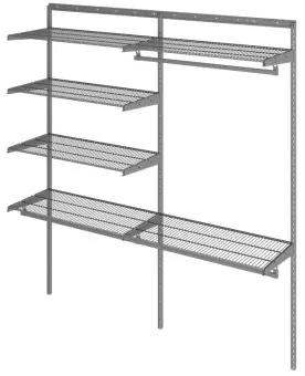 Гардеробная система Optima G180 графит | Защита-Офис - интернет-магазин сейфов, кресел, металлической и офисной мебели в Казани и Йошкар-Оле