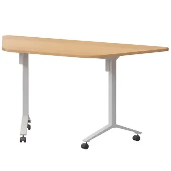Стол мобильный складной трапециевидный МБ22-127.58Т ольха/белый | Защита-Офис - интернет-магазин сейфов, кресел, металлической и офисной мебели в Казани и Йошкар-Оле