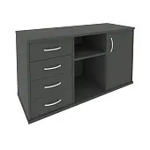 Riva Тумба под оргтехнику с фолдингом А.МТ-2F Антрацит 1192*450*667 | Защита-Офис - интернет-магазин сейфов, кресел, металлической 