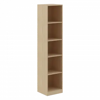 Стеллаж узкий SR-5U легно светлый 386*359*1815 Simple | Защита-Офис - интернет-магазин сейфов, кресел, металлической и офисной мебели в Казани и Йошкар-Оле