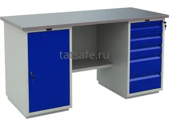 Верстак слесарный Profi (№603) WT160.WD1/WD5.000 | Защита-Офис - интернет-магазин сейфов, кресел, металлической и офисной мебели в Казани и Йошкар-Оле