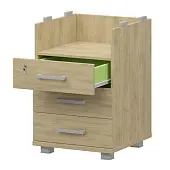 Корпус тумбы приставной НТ-320 Баттл Рок 438x444x725 Аргентум | Защита-Офис - интернет-магазин сейфов, кресел, металлической 