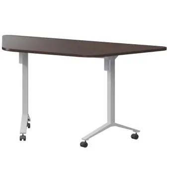 Стол мобильный складной трапециевидный МБ22-127.58Т венге/белый | Защита-Офис - интернет-магазин сейфов, кресел, металлической и офисной мебели в Казани и Йошкар-Оле