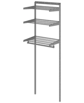 Гардеробная система Basic G60 графит | Защита-Офис - интернет-магазин сейфов, кресел, металлической и офисной мебели в Казани и Йошкар-Оле