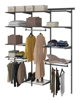 Гардеробная система Max G180 графит | Защита-Офис - интернет-магазин сейфов, кресел, металлической и офисной мебели в Казани и Йошкар-Оле