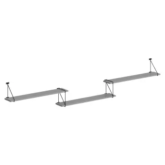 Полка с полкодержателями  SH3-ROD/BAR Серый 2380х166х392 COFFEE | Защита-Офис - интернет-магазин сейфов, кресел, металлической и офисной мебели в Казани и Йошкар-Оле