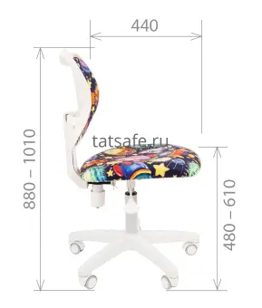 Кресло детское Chairman Kids 102 white, нло | Защита-Офис - интернет-магазин сейфов, кресел, металлической и офисной мебели в Казани и Йошкар-Оле