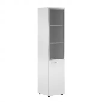 Шкаф колонка комбинированая (R) с топом XHC 42.7(R) белый 432*432*1955 Xten | Защита-Офис - интернет-магазин сейфов, кресел, металлической и офисной мебели в Казани и Йошкар-Оле