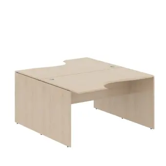 Стол 2-х местный эргономичный W2CET 149.2 Бук Тиара 1400х1806х750 WAVE | Защита-Офис - интернет-магазин сейфов, кресел, металлической и офисной мебели в Казани и Йошкар-Оле