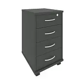 Riva Тумба подкатная с фолдингом А.ТМ-4F Антрацит 420*450*708 | Защита-Офис - интернет-магазин сейфов, кресел, металлической 