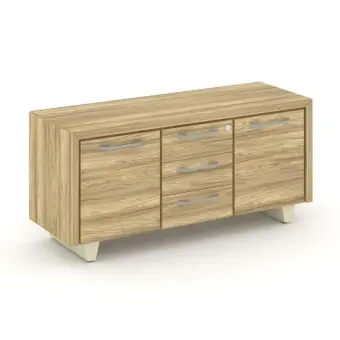 Corner Греденция большая COR.GRB Гикори Песочный/Ваниль/Металл Ваниль 1296*450*600 | Защита-Офис - интернет-магазин сейфов, кресел, металлической и офисной мебели в Казани и Йошкар-Оле