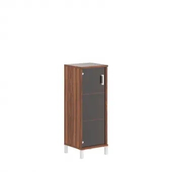 Шкаф-колонка средняя со стеклянной дверью B 421.8 орех даллас 475*450*1286 Born | Защита-Офис - интернет-магазин сейфов, кресел, металлической и офисной мебели в Казани и Йошкар-Оле