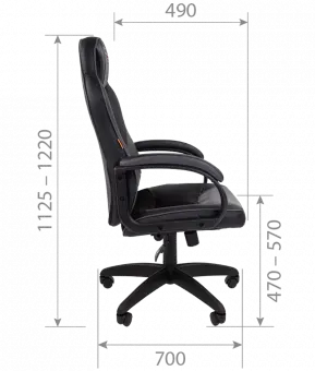 Кресло игровое Chairman Game 17, черно-серый | Защита-Офис - интернет-магазин сейфов, кресел, металлической и офисной мебели в Казани и Йошкар-Оле