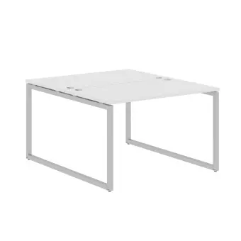 Стол 2-х местный XQWST 1214 Белый/Алюминий 1200х1406х750 XTEN-Q | Защита-Офис - интернет-магазин сейфов, кресел, металлической и офисной мебели в Казани и Йошкар-Оле