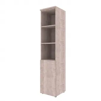 Шкаф колонка с глухой малой дверью (L) и топом XHC 42.5(L) дуб сонома 432*432*1955 Xten | Защита-Офис - интернет-магазин сейфов, кресел, металлической и офисной мебели в Казани и Йошкар-Оле