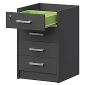 Каркас тумбы приставной АТ2-05 Антрацит 434x446x728 Арго | Защита-Офис - интернет-магазин сейфов, кресел, металлической 