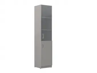 Шкаф колонка комбинированая SR-5U.2(R) серый 386*375*1815 Simple | Защита-Офис - интернет-магазин сейфов, кресел, металлической и офисной мебели в Казани и Йошкар-Оле