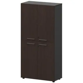 Шкаф высокий закрытый СМШ48.2.28F Дуб венге/Графит 792x380x1595 Кортез | Защита-Офис - интернет-магазин сейфов, кресел, металлической и офисной мебели в Казани и Йошкар-Оле