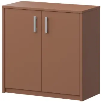 Стеллаж низкий закрытый А-302+А-602 Терракота 770x370x850 Арго | Защита-Офис - интернет-магазин сейфов, кресел, металлической и офисной мебели в Казани и Йошкар-Оле