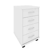 Riva Тумба подкатная с фолдингом А.ТМ-4F Белый 420*450*708 | Защита-Офис - интернет-магазин сейфов, кресел, металлической 