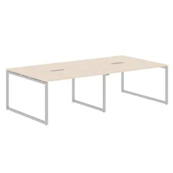 Конференц стол XQSCT 2714 Бук тиара/Алюминий 2720х1406х750 XTEN-Q | Защита-Офис - интернет-магазин сейфов, кресел, металлической и офисной мебели в Казани и Йошкар-Оле