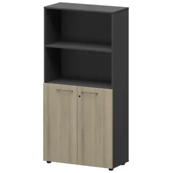 Шкаф высокий полузакрытый СМШ48.28F Кронберг/Графит 792x380x1595 Кортез | Защита-Офис - интернет-магазин сейфов, кресел, металлической и офисной мебели в Казани и Йошкар-Оле