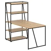 Стол компьютерный LMST 1515 Дуб Бофорд/Черный 1560х842х1517 LOFTIS | Защита-Офис - интернет-магазин сейфов, кресел, металлической 