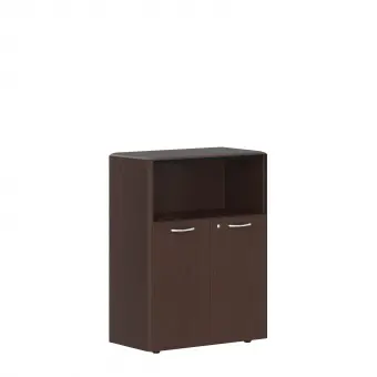 Шкаф средний с замком в малых дверях и обвязкой DMC 85.3(Z) венге магия 892*450*1185 Dioni | Защита-Офис - интернет-магазин сейфов, кресел, металлической и офисной мебели в Казани и Йошкар-Оле