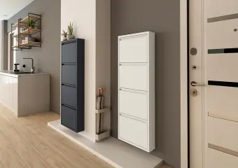 Обувница Практик ОМ-4 графит | Защита-Офис - интернет-магазин сейфов, кресел, металлической и офисной мебели в Казани и Йошкар-Оле