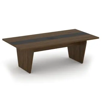 Corner Стол переговорный COR.PRG-24 Орех Лоренцо/Графит 2400*1200*750 | Защита-Офис - интернет-магазин сейфов, кресел, металлической и офисной мебели в Казани и Йошкар-Оле