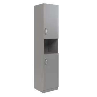 Шкаф колонка с 2-мя глухими малыми дверьми SR-5U.4(R) серый 386*375*1815 Simple | Защита-Офис - интернет-магазин сейфов, кресел, металлической и офисной мебели в Казани и Йошкар-Оле