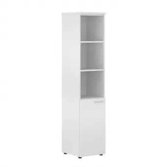 Шкаф колонка с глухой малой дверью (L) и топом XHC 42.5(L) белый 432*432*1955 Xten | Защита-Офис - интернет-магазин сейфов, кресел, металлической и офисной мебели в Казани и Йошкар-Оле